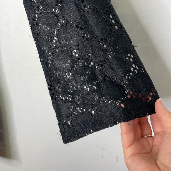 La Vie en Rose Aqua Black Eyelet Lace Dress or Coverup - Picture 3 of 8